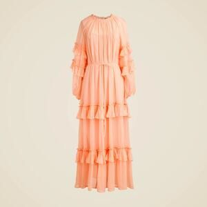 NWT J.CREW COLLECTION Tiered Ruffle Dress in Chiffon 6